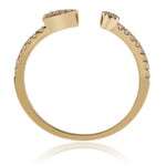 18K Yellow Gold .21ct Diamond Arrow Ring