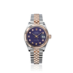 Rolex DateJust 31mm Two Tone Purple Dial