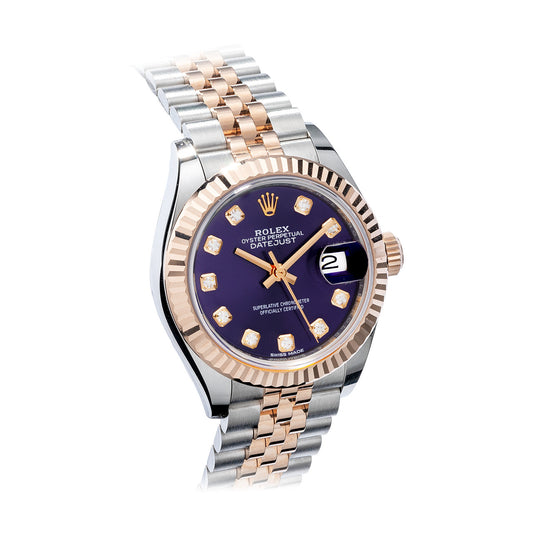 Rolex DateJust 31mm Two Tone Purple Dial