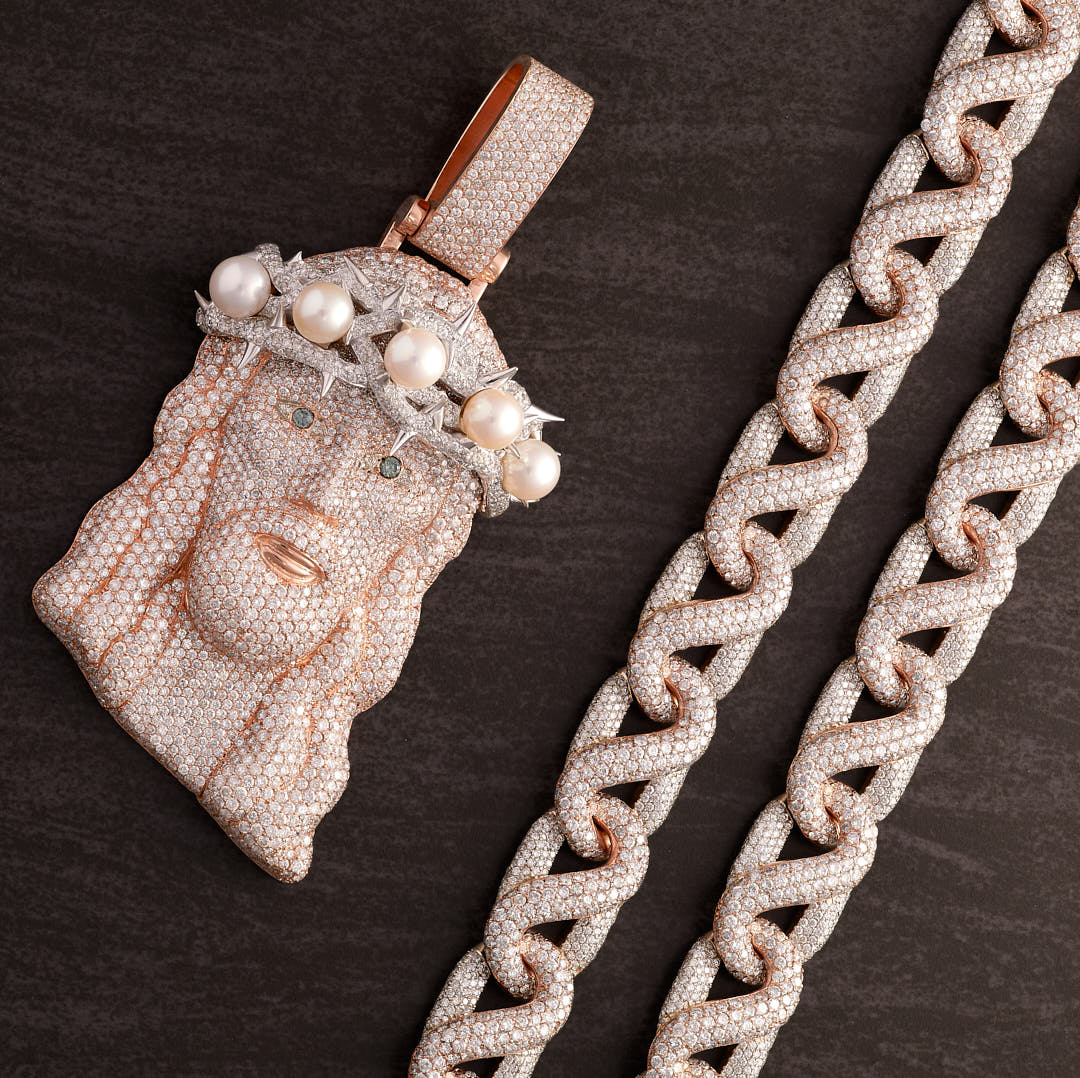 Diamond Thorn Crown Jesus Pendant – SHYNE JEWELERS