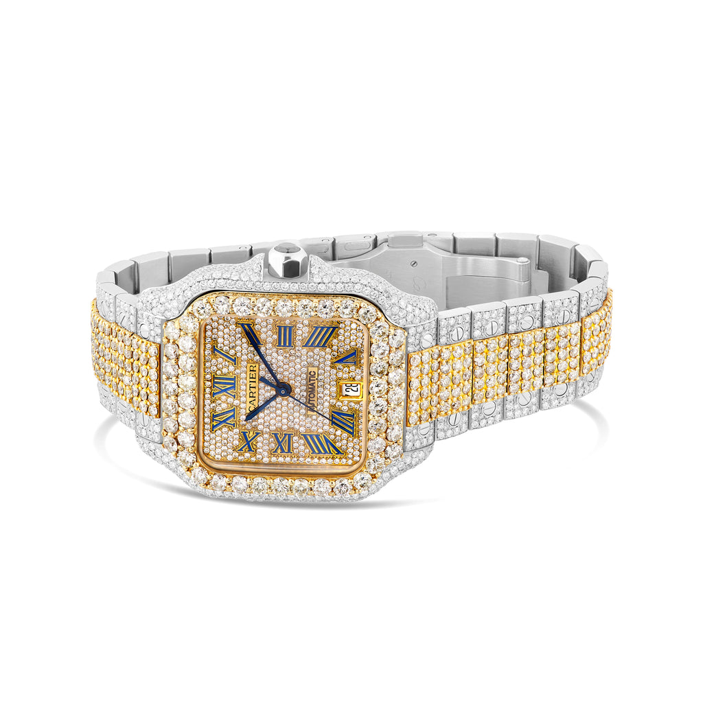 Two tone cartier santos hotsell