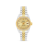 Rolex Lady Datejust 68273 31mm champagne diamond dial with two-tone Jubilee bracelet