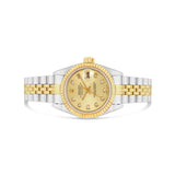 Rolex Lady Datejust 68273 31mm champagne diamond dial with two-tone Jubilee bracelet