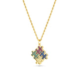 Custom Solid Gold Autism Awareness Puzzle Pendant