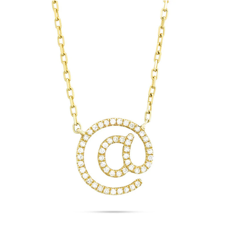 @ Symbol Necklace 14k Yellow Gold 0.35ct Diamond