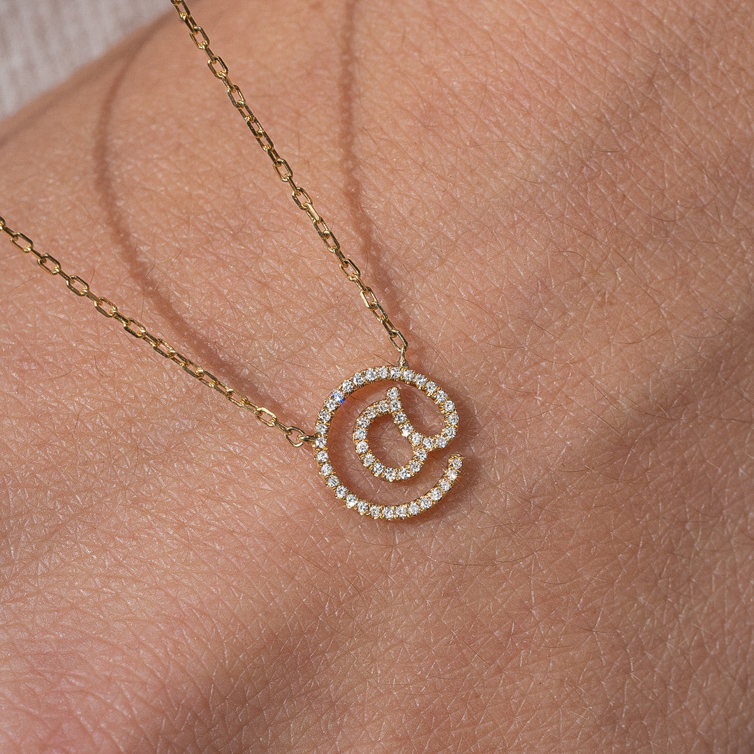 @ Symbol Necklace 14k Yellow Gold 0.35ct Diamond