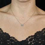 14k White Gold LOVE Necklace