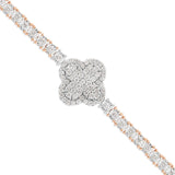 2.09 ct Tennis Bracelet with Clover Accent