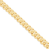 14k Hollow Yellow Gold Cuban Bracelet 11 mm