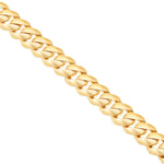 14k Hollow Yellow Gold Cuban Bracelet 12.5mm