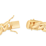 14k Hollow Yellow Gold Cuban Bracelet 12.5mm