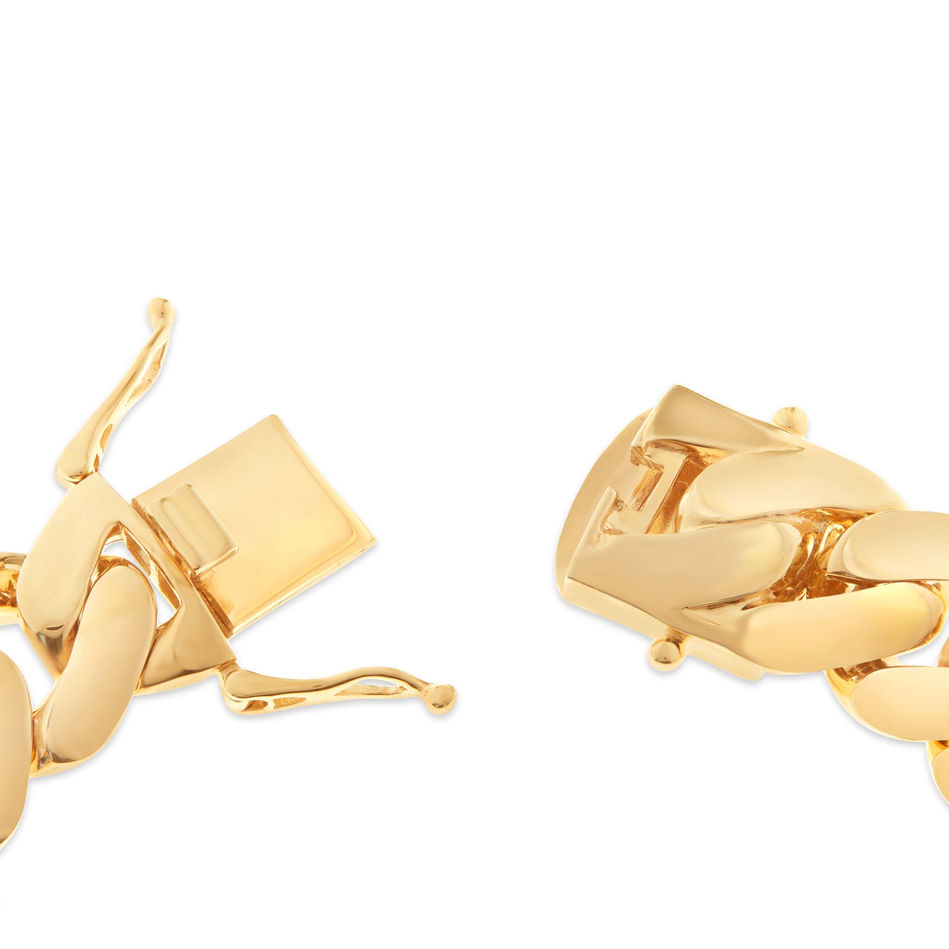 14K Yellow Gold 17mm Hollow Cuban Bracelet