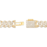 9.75ct Cuban Diamond Bracelet with Cross Motif