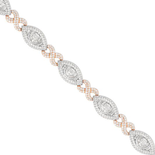 7,46ct Infinity Bracelet with Evil Eye Accents
