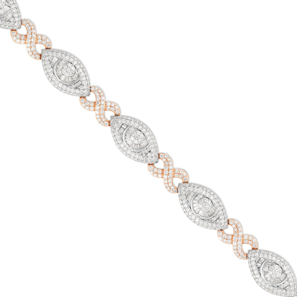 7,46ct Infinity Bracelet with Evil Eye Accents