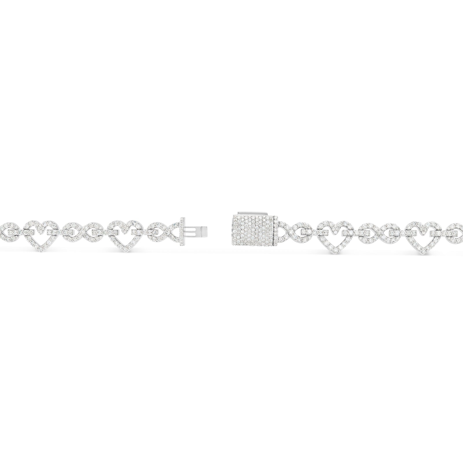 14k Heart & Infinity Link Diamond Bracelet, 4.3 ctw – SHYNE