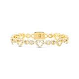 14k Heart & Infinity Link Diamond Bracelet, 4.3 ctw