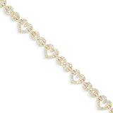 14k Heart & Infinity Link Diamond Bracelet, 4.3 ctw