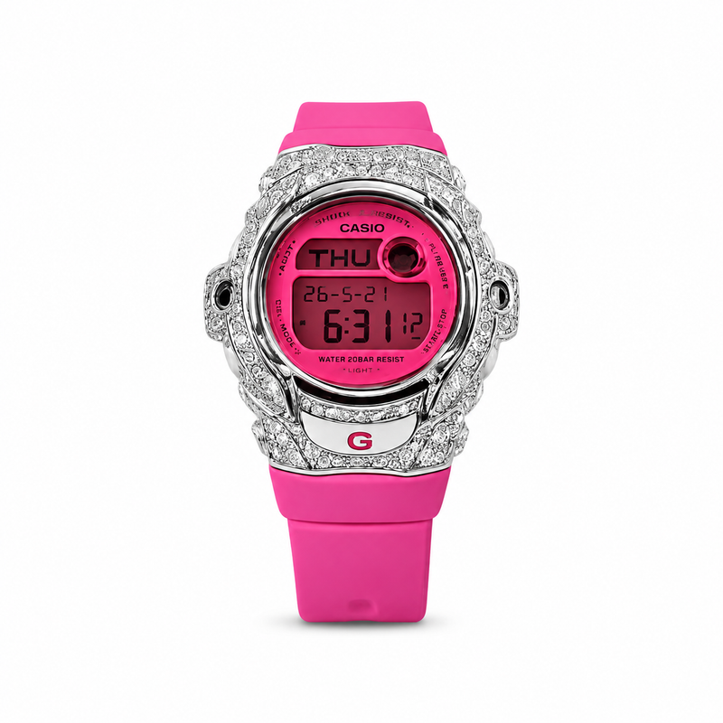 Hot Pink G-Shock 6900 Series with Natural Diamond Bezel – SHYNE
