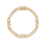 10K Gold 1.60ct Diamond Cuban Bracelet with Butterfly Motif Links