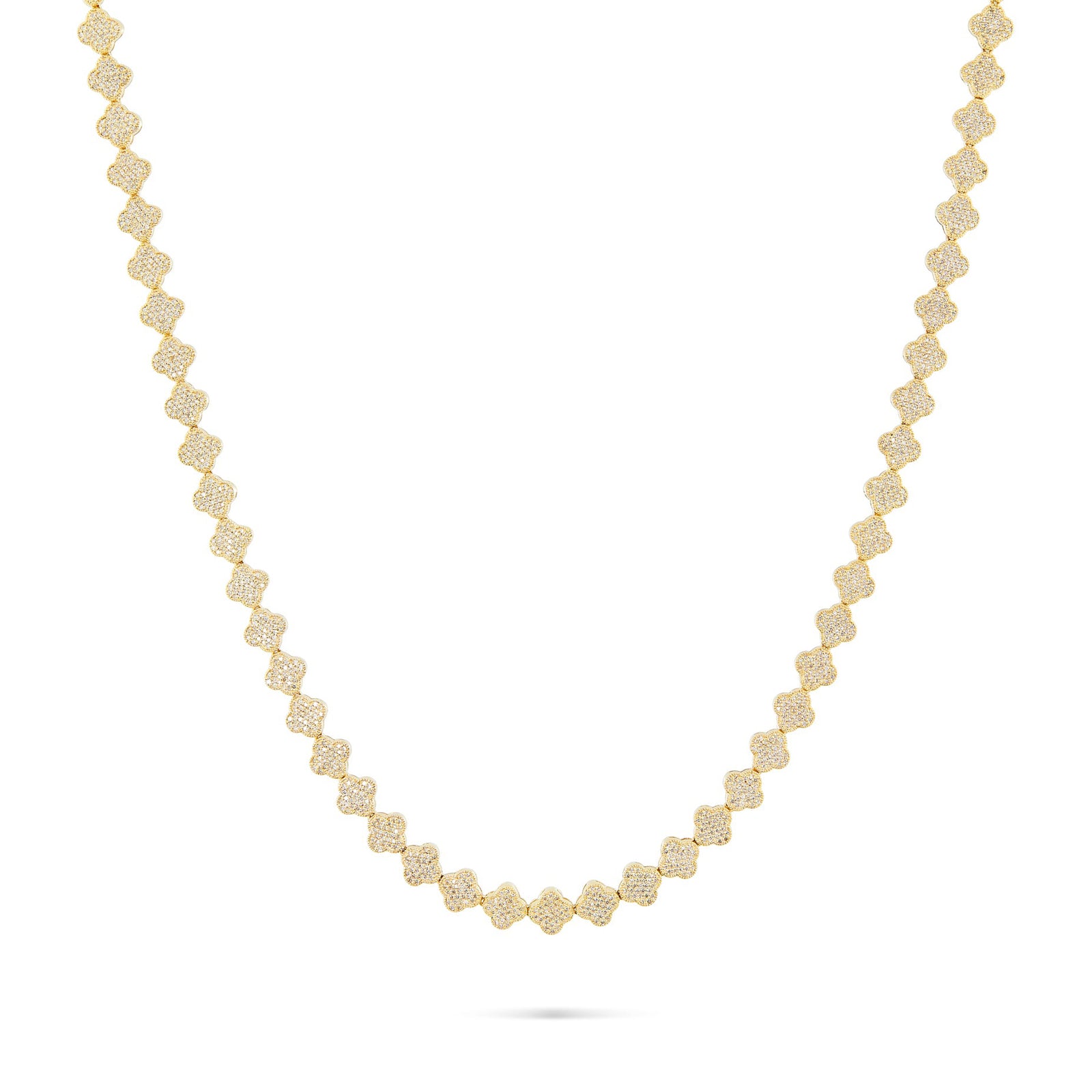 10K Gold Diamond Clover Link Chain – SHYNE JEWELERS