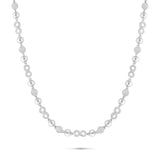 10K White Gold Diamond Bead & Infinity Link Chain