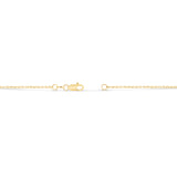 Yellow Gold and Diamond Custom 2-Name Necklace with Diamond Heart