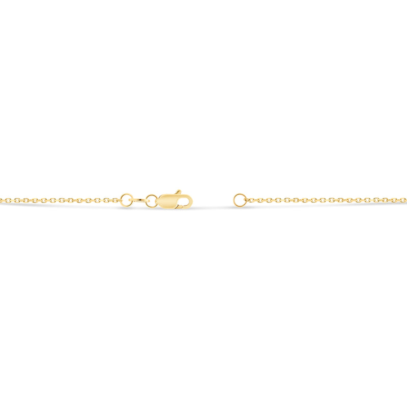 Yellow Gold and Diamond Custom 2-Name Necklace with Diamond Heart