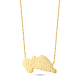 Gold and Diamond Bilevel Custom Name Necklace