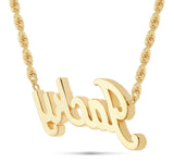 Customizable Gold & Diamond Cursive Name Necklace