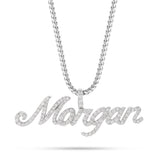 Customizable Diamond Name Pendant with bail