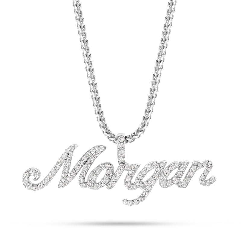 Customizable Diamond Name Pendant with bail