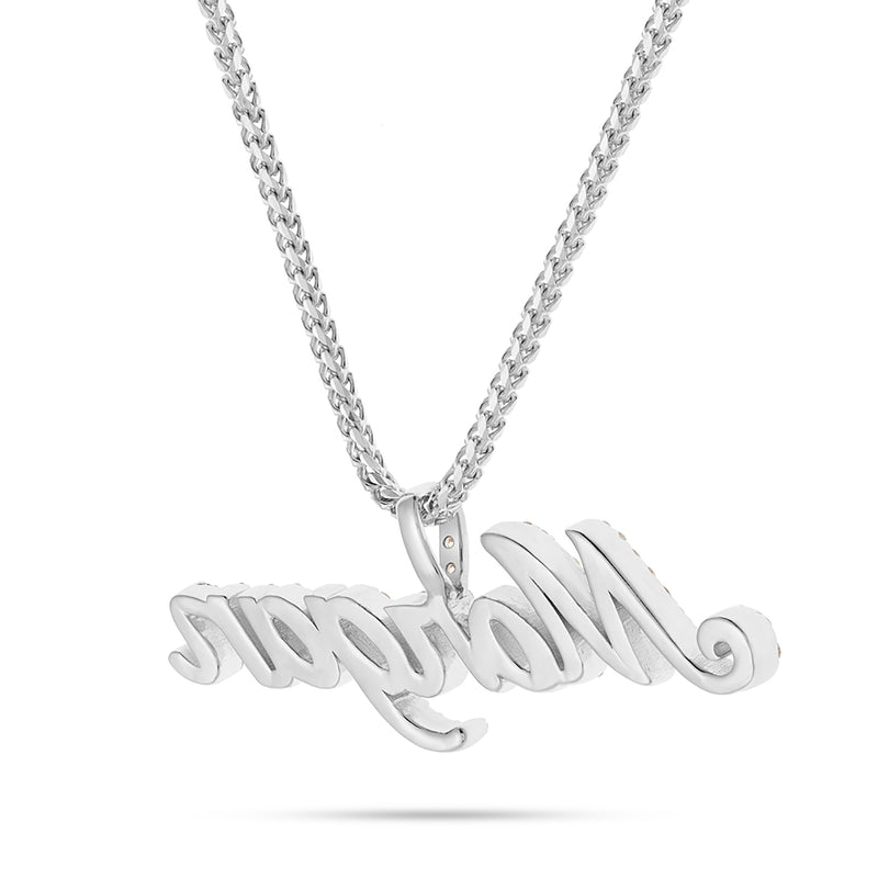 Customizable Diamond Name Pendant with bail