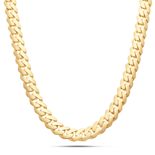 14K Yellow Gold Hollow 12.5mm Cuban Chain