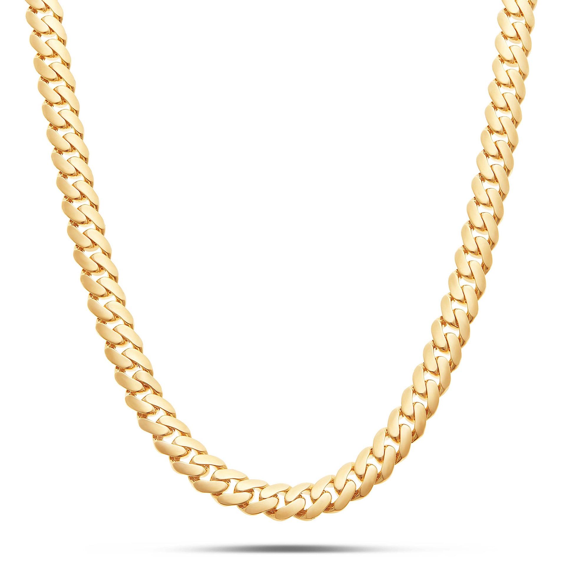 14K Yellow Gold Hollow 8.5mm Cuban Chain