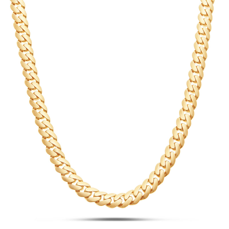 14K Yellow Gold Hollow 8.5mm Cuban Chain Shyne Jewelers™