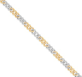 10K Gold Two Tone 2.40ct Mini Diamond Cuban Chain