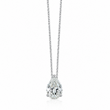 Pear Shaped Natural Diamond Pendant Necklace