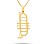 14kYellow Gold Custom Trumpet Pendant