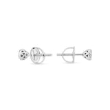 14 Karat White Gold Flower Diamond Studs