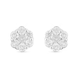 1.35 CT Flower Set Diamond Stud Earrings