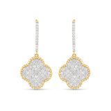 3- Piece Earrings + Necklace + Ring Matching Clover Diamond Set