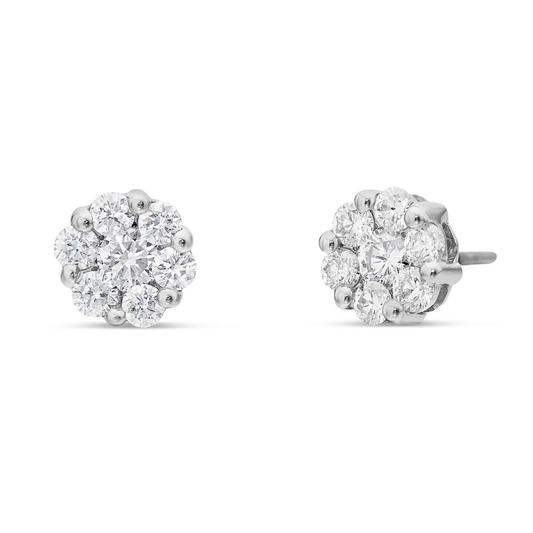 14k White Gold .75ct Diamond Stud Earrings