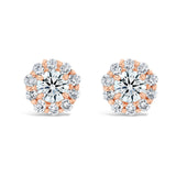 1/2ct Diamond Cluster Studs in Solid Gold