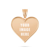 14K Gold Medium Heart Picture Pendant