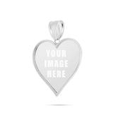 14K Gold Medium Heart Picture Pendant