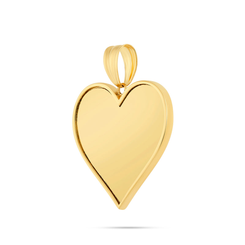 14K Gold Medium Heart Picture Pendant