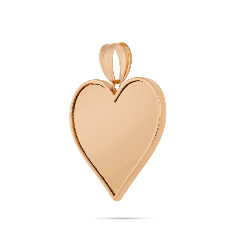 14K Gold Medium Heart Picture Pendant