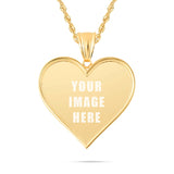 14K Gold Medium Heart Picture Pendant