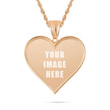 14K Gold Medium Heart Picture Pendant